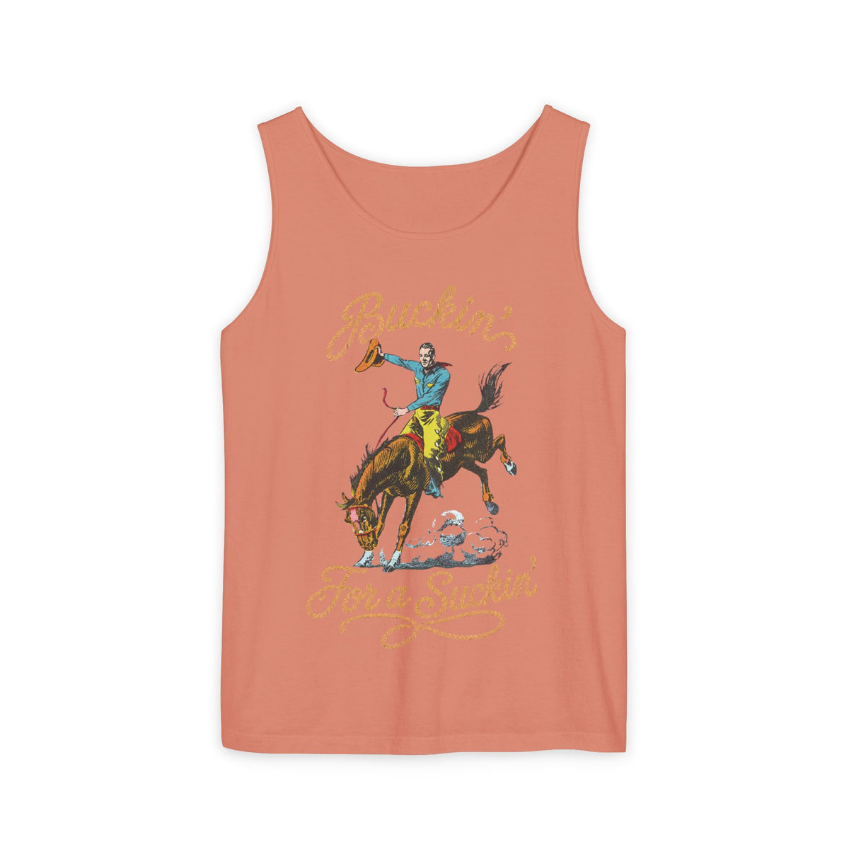 Buckin' For a Suckin' Tank Top | Rodeo Bull Riding Graphic