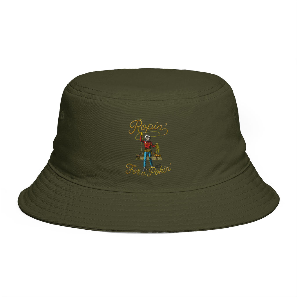 Ropin' For a Pokin' Bucket Hat | Cowboy Lasso Graphic