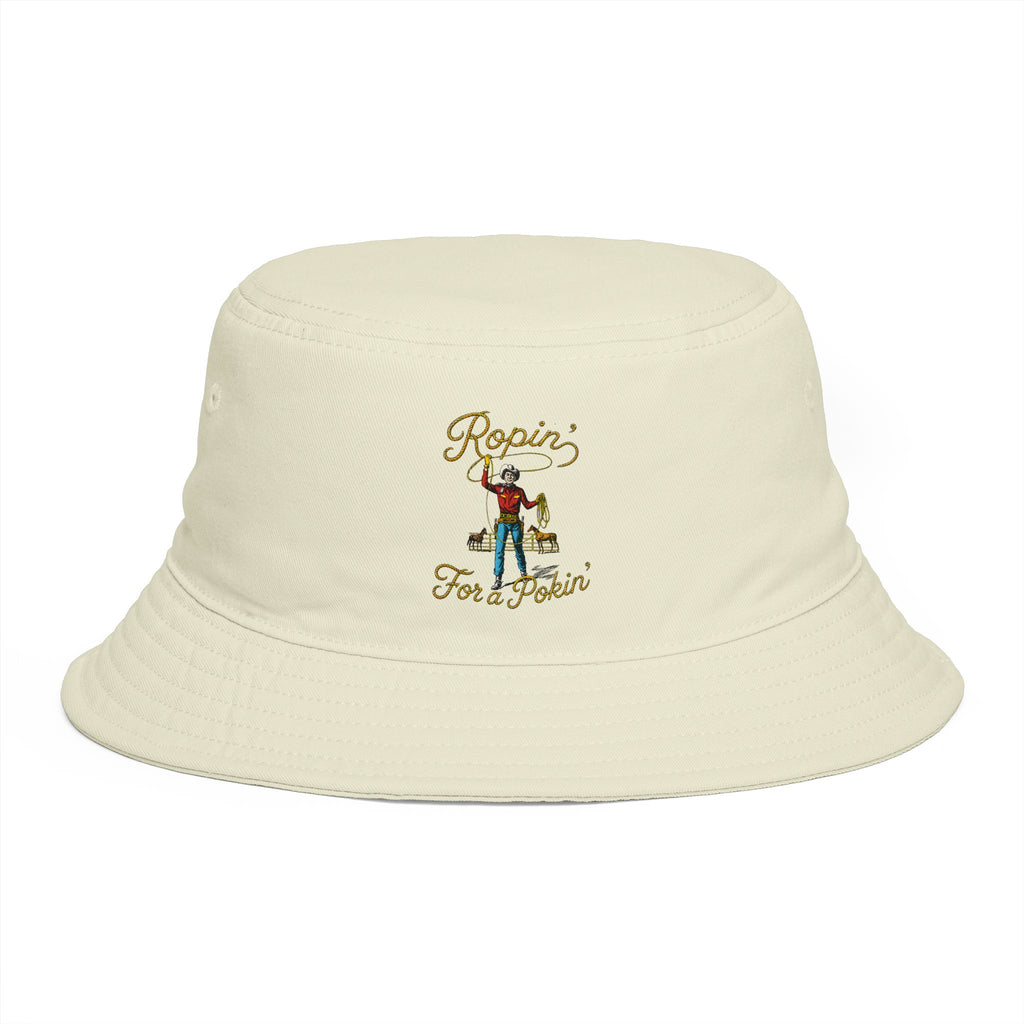 Ropin' For a Pokin' Bucket Hat | Cowboy Lasso Graphic