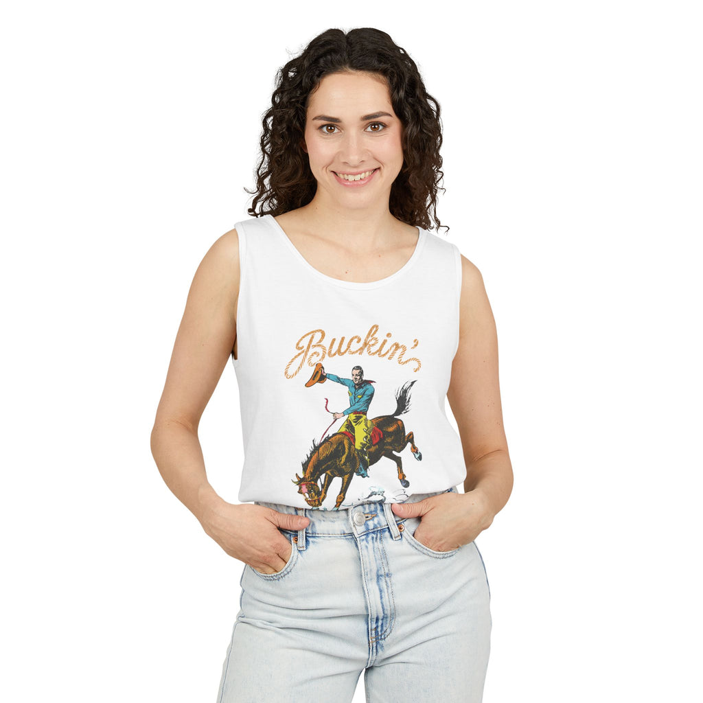Buckin' For a Suckin' Tank Top | Rodeo Bull Riding Graphic