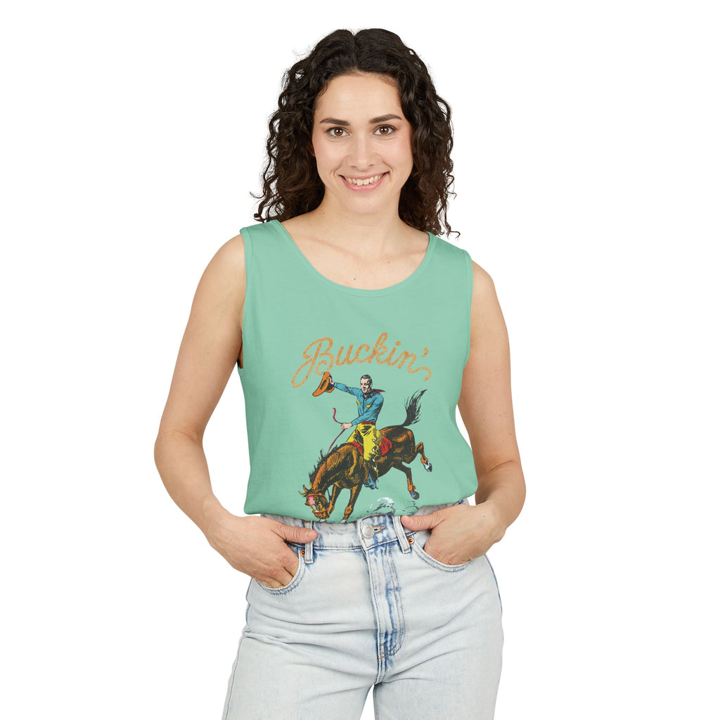 Buckin' For a Suckin' Tank Top | Rodeo Bull Riding Graphic