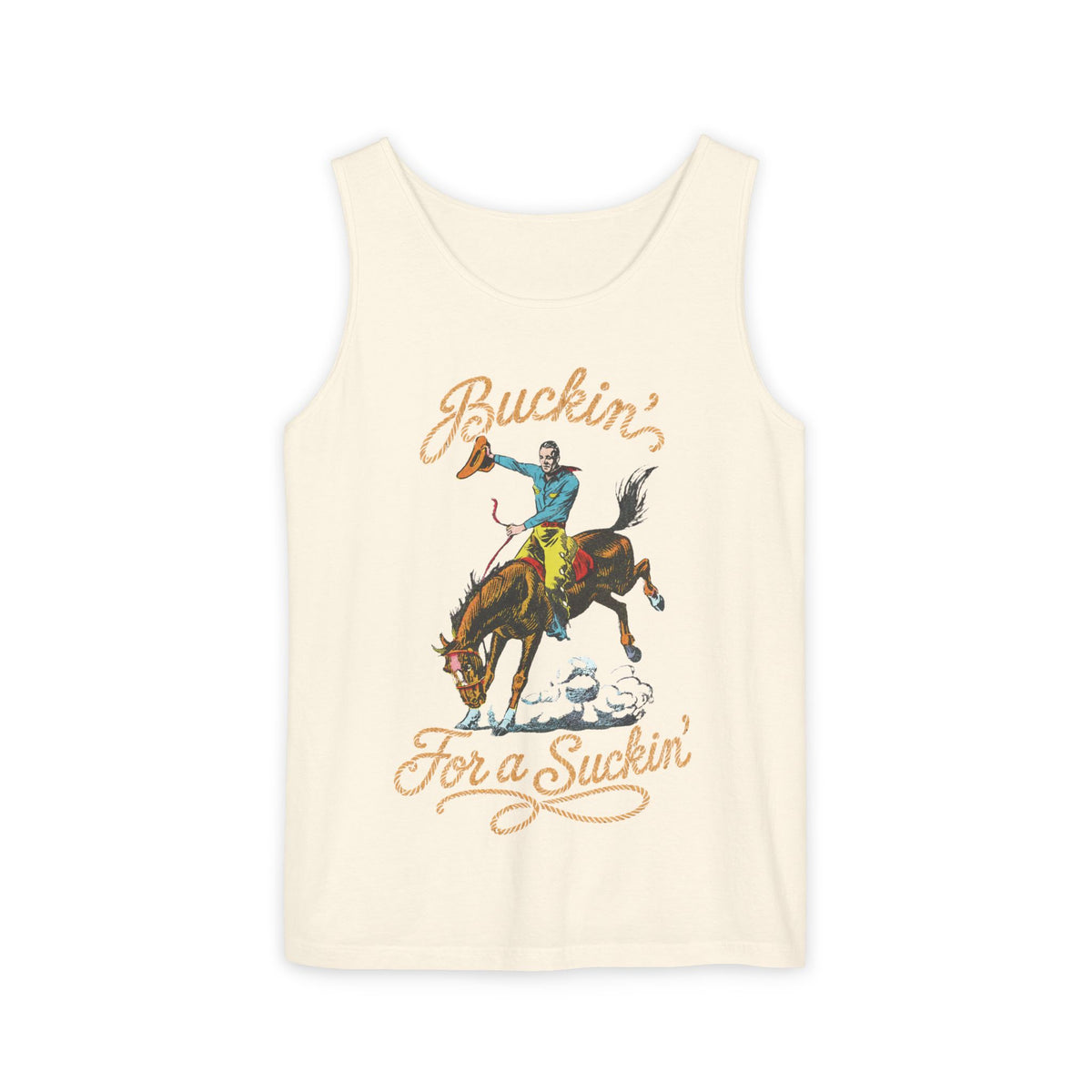 Buckin' For a Suckin' Tank Top | Rodeo Bull Riding Graphic