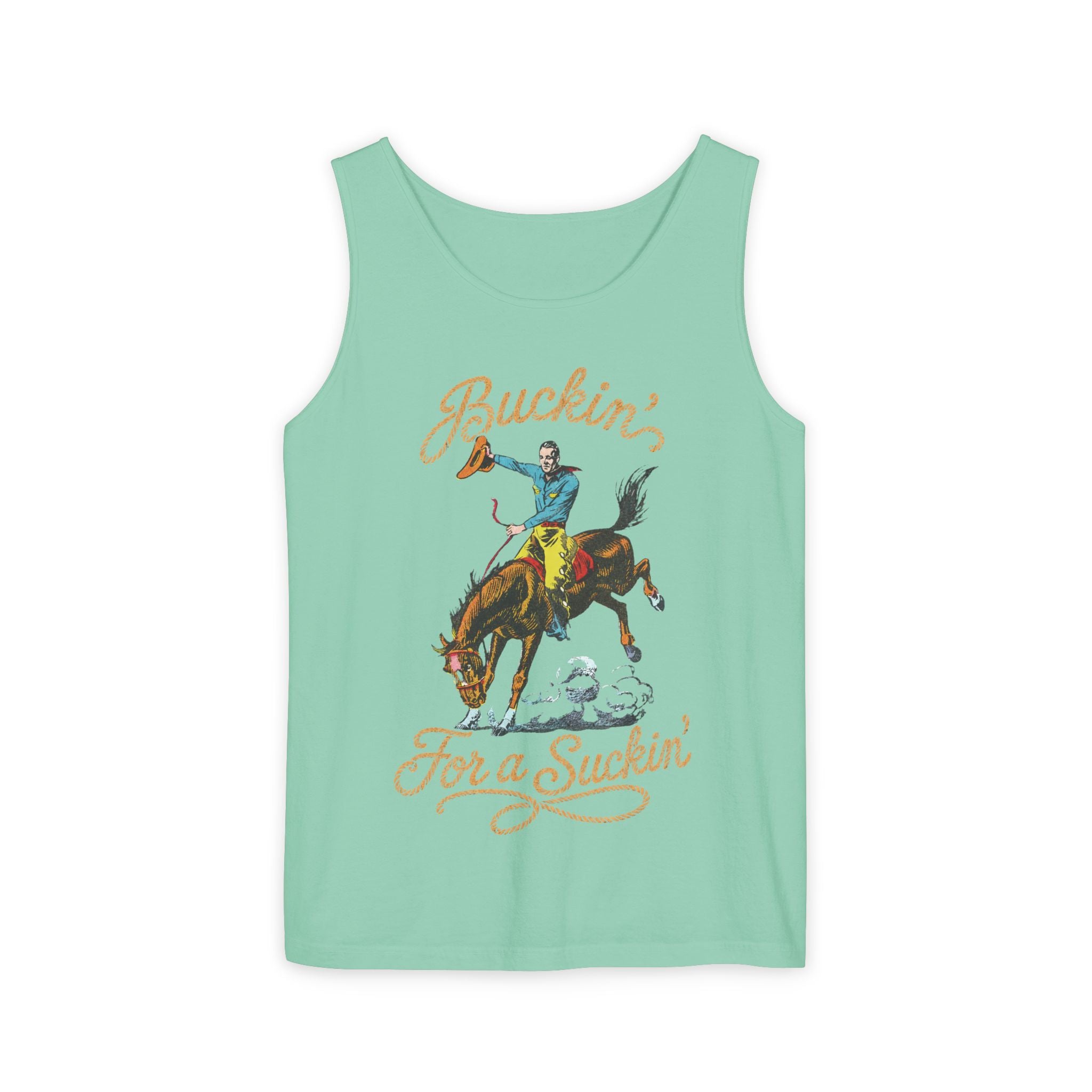 Buckin' For a Suckin' Tank Top | Rodeo Bull Riding Graphic