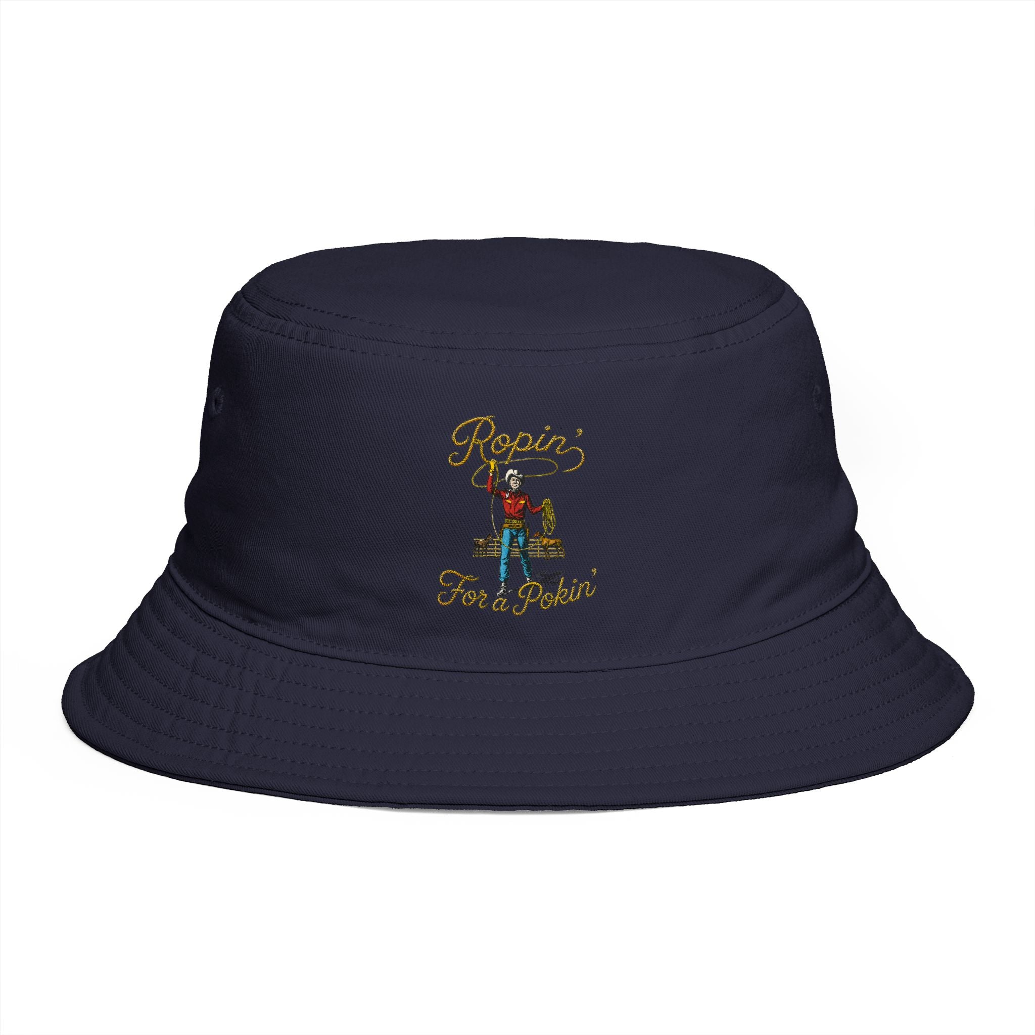 Ropin' For a Pokin' Bucket Hat | Cowboy Lasso Graphic