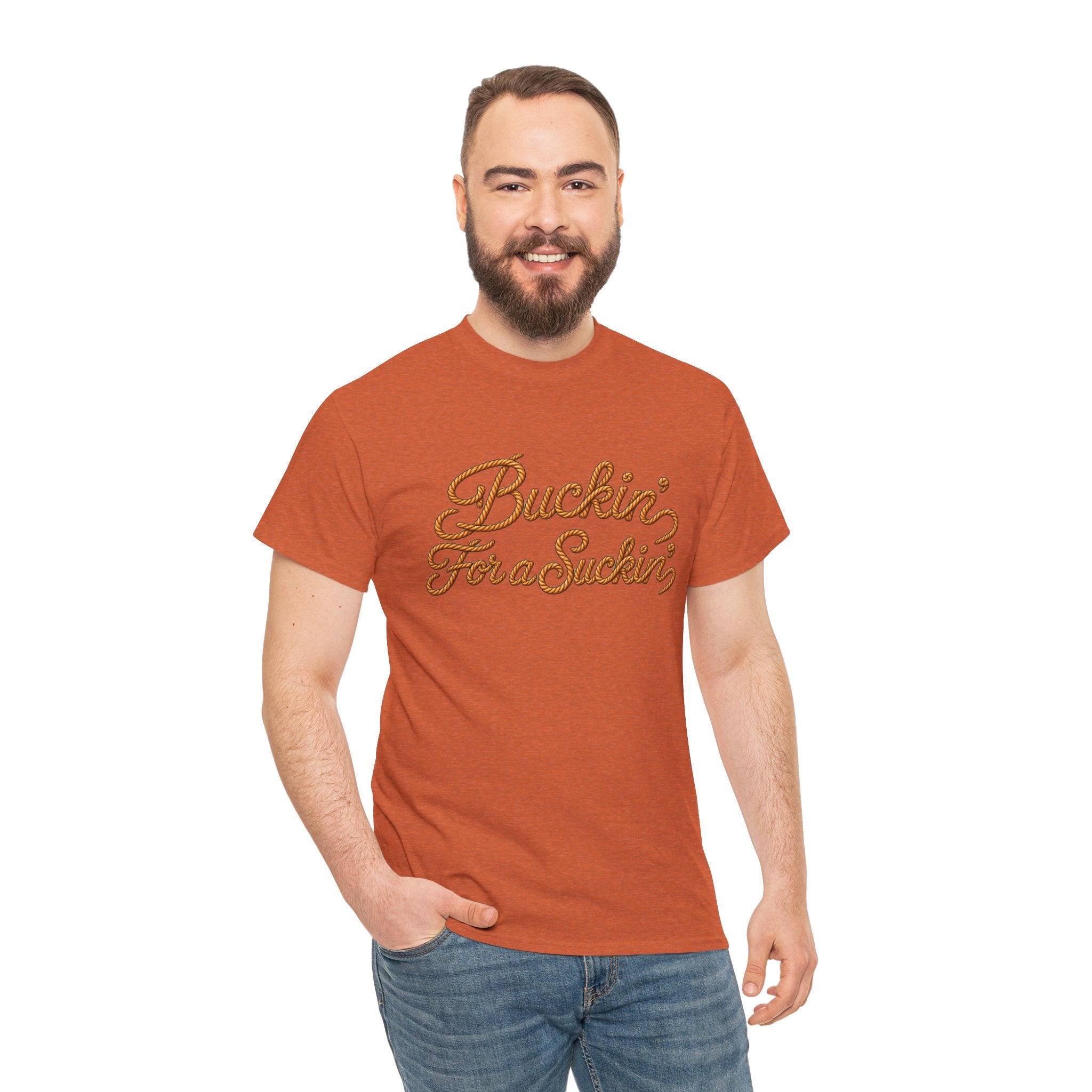 Buckin' For a Suckin' Tee | Retro Script Funny Country Shirt