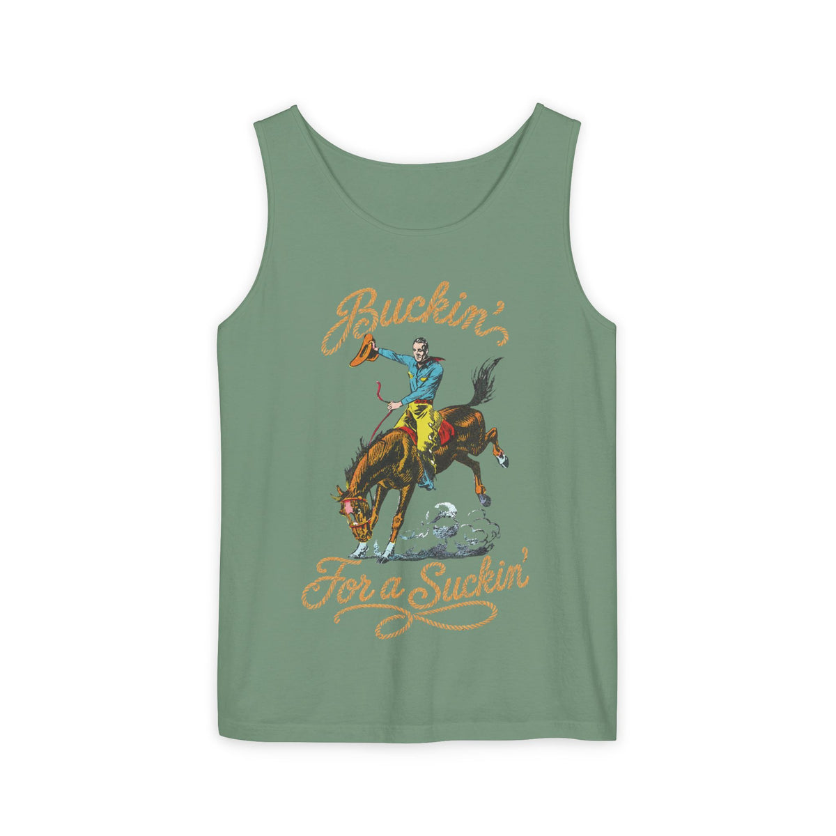 Buckin' For a Suckin' Tank Top | Rodeo Bull Riding Graphic