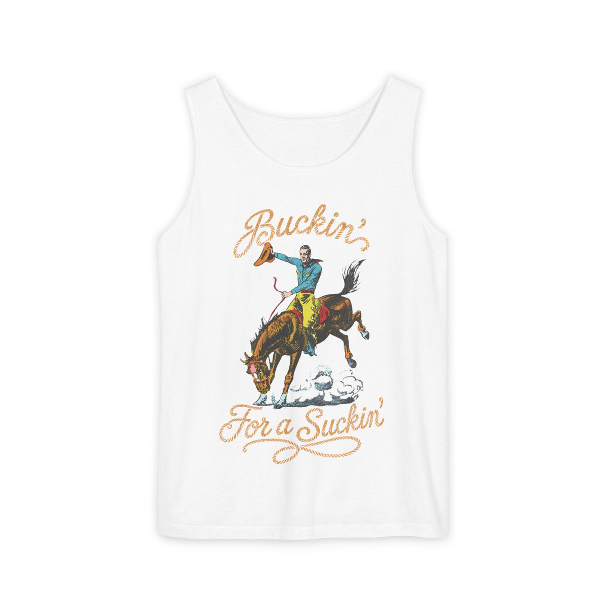 Buckin' For a Suckin' Tank Top | Rodeo Bull Riding Graphic