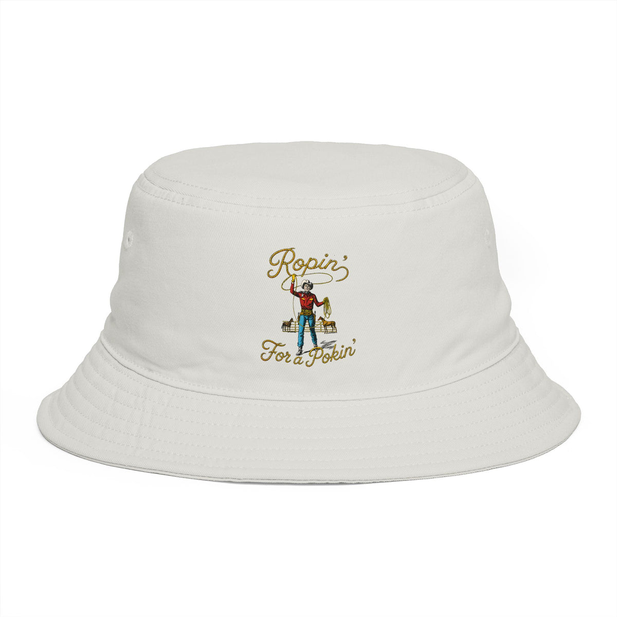 Ropin' For a Pokin' Bucket Hat | Cowboy Lasso Graphic