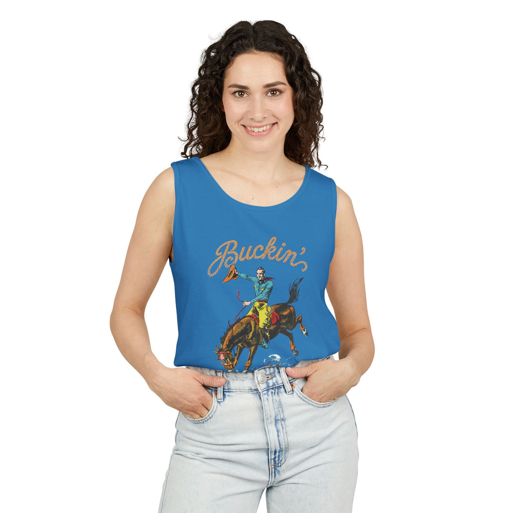 Buckin' For a Suckin' Tank Top | Rodeo Bull Riding Graphic