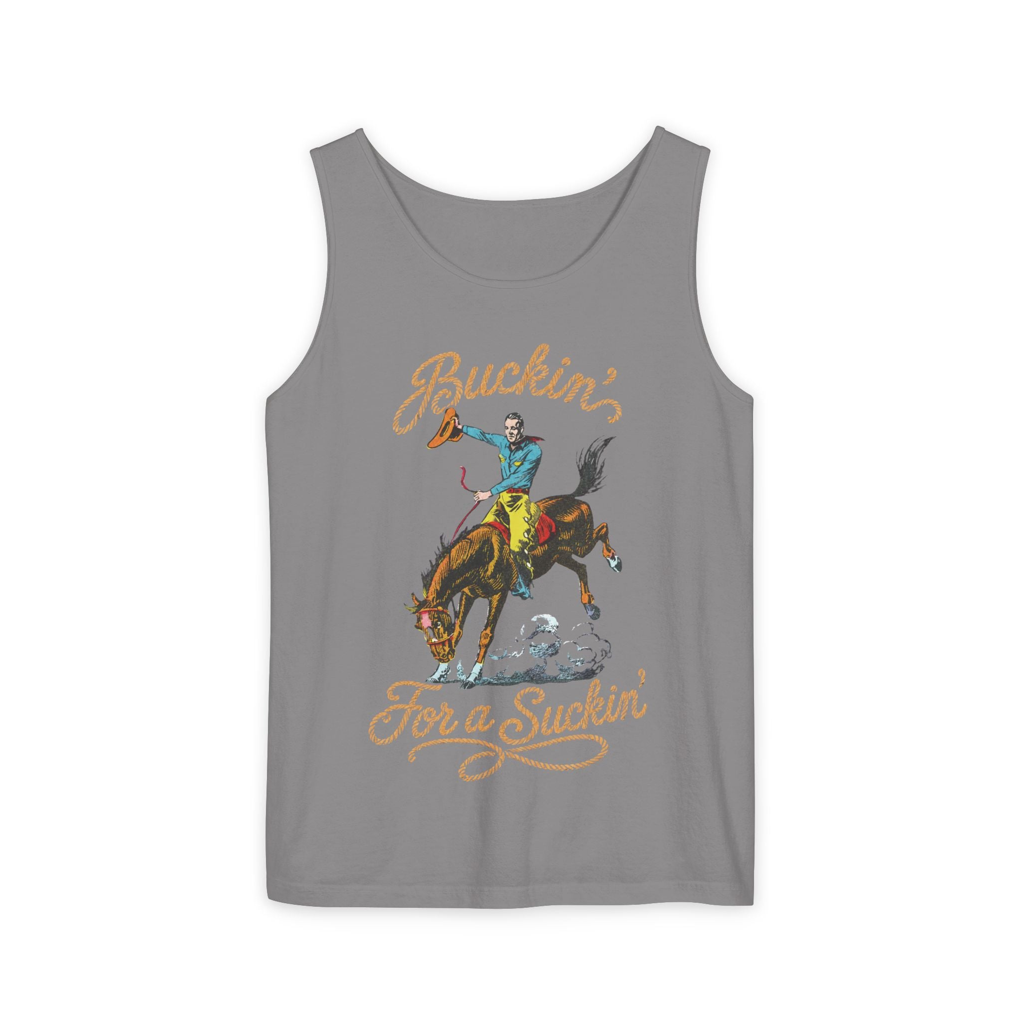 Buckin' For a Suckin' Tank Top | Rodeo Bull Riding Graphic