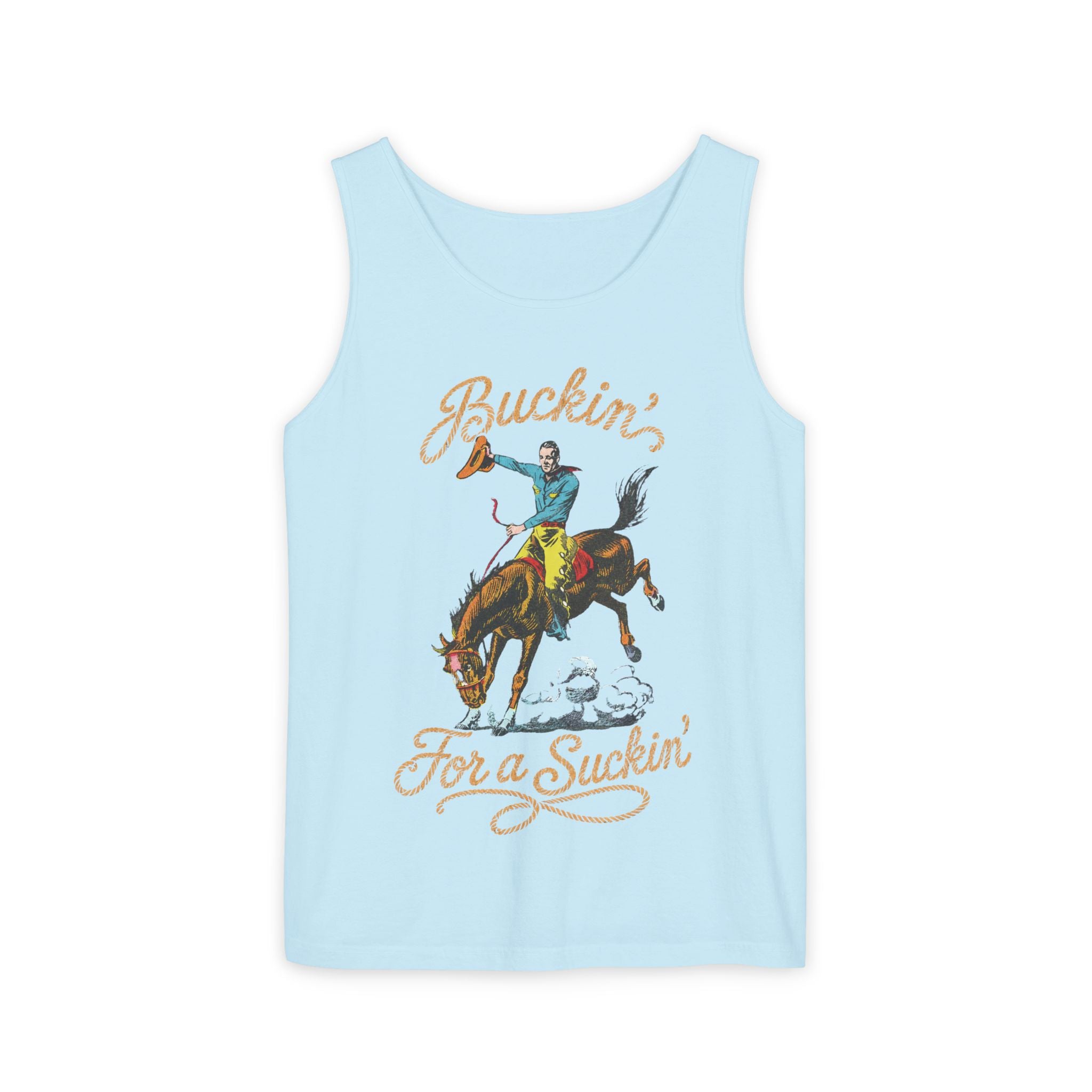 Buckin' For a Suckin' Tank Top | Rodeo Bull Riding Graphic
