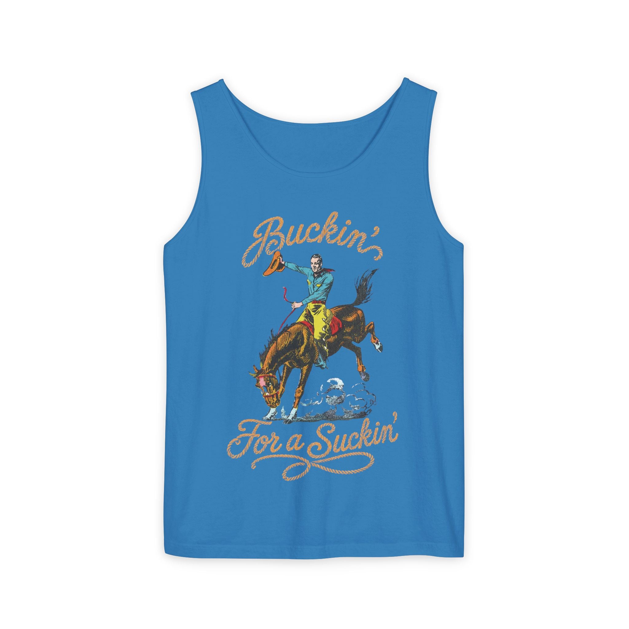 Buckin' For a Suckin' Tank Top | Rodeo Bull Riding Graphic
