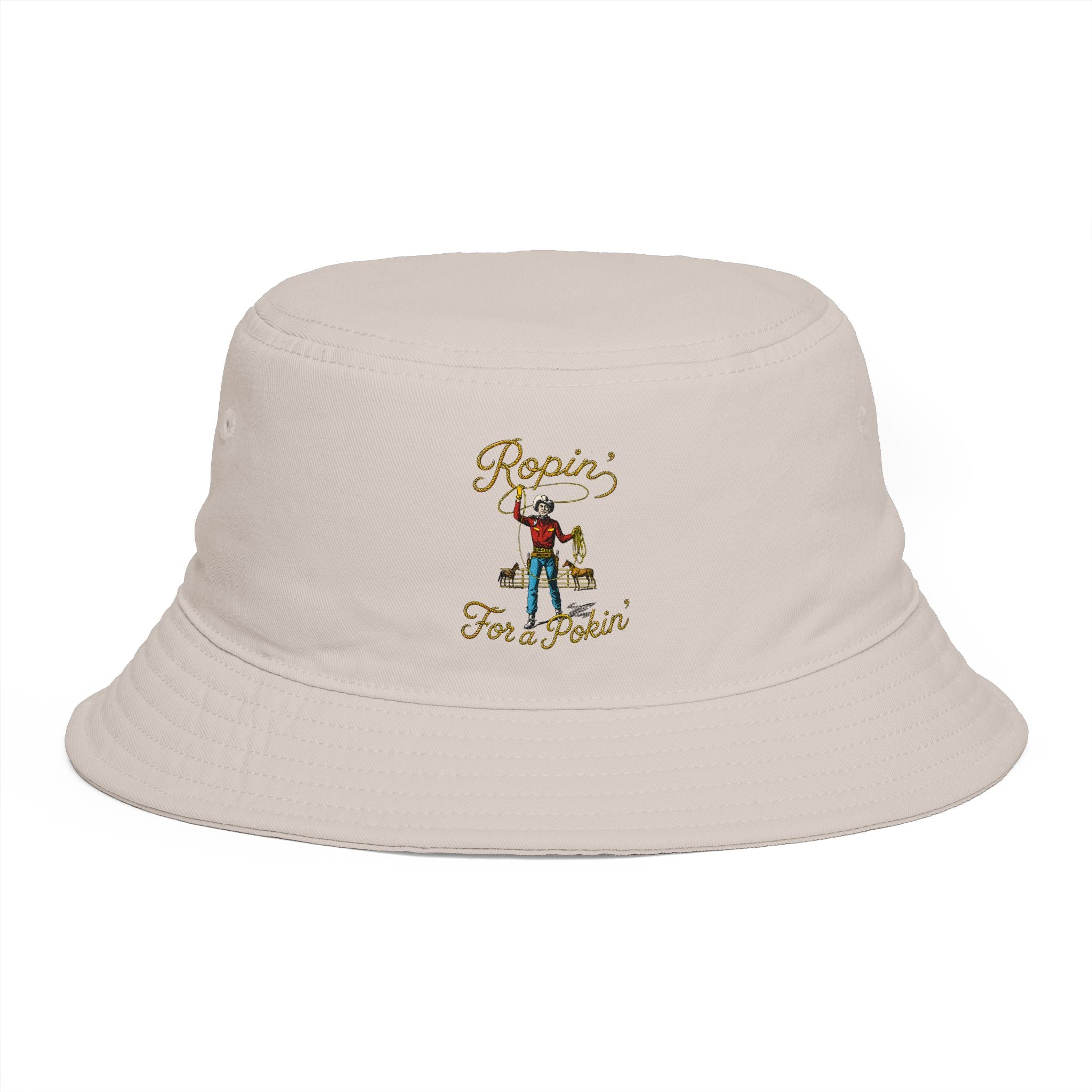 Ropin' For a Pokin' Bucket Hat | Cowboy Lasso Graphic