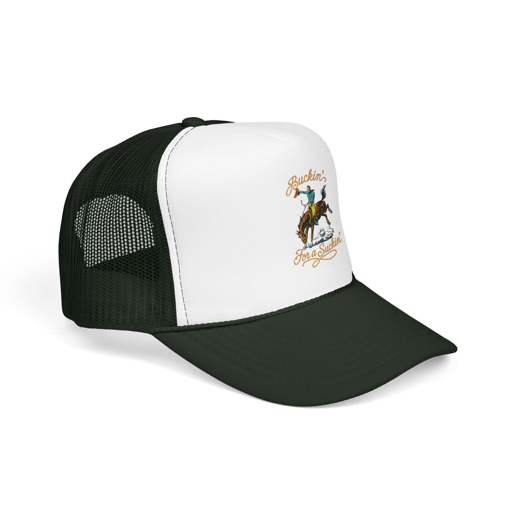 Buckin' For a Suckin' Trucker Hat | Rodeo Cowboy Foam Mesh Cap